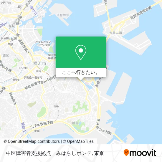 中区障害者支援拠点　みはらしポンテ地図