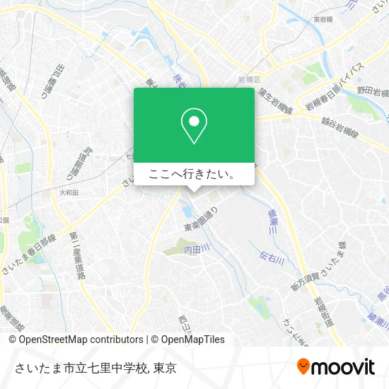 さいたま市立七里中学校地図