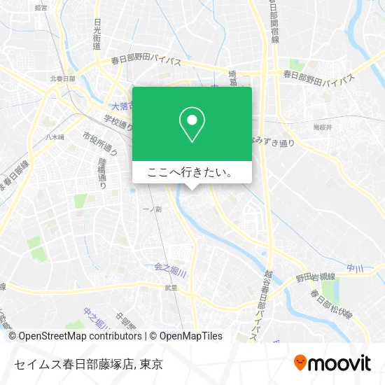 セイムス春日部藤塚店地図
