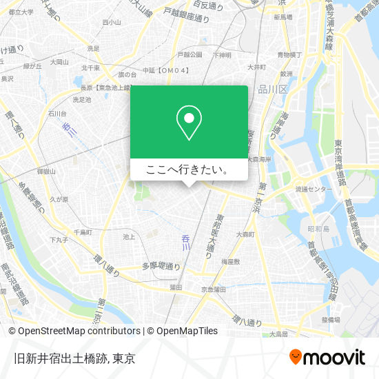 旧新井宿出土橋跡地図