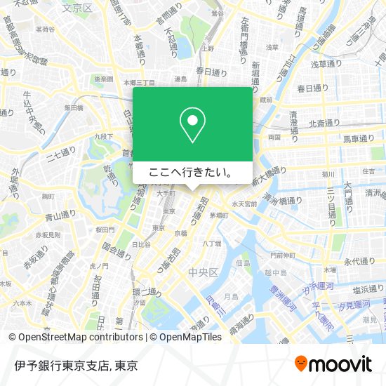 伊予銀行東京支店地図