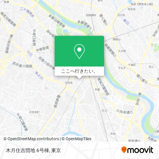 木月住吉団地 6号棟地図