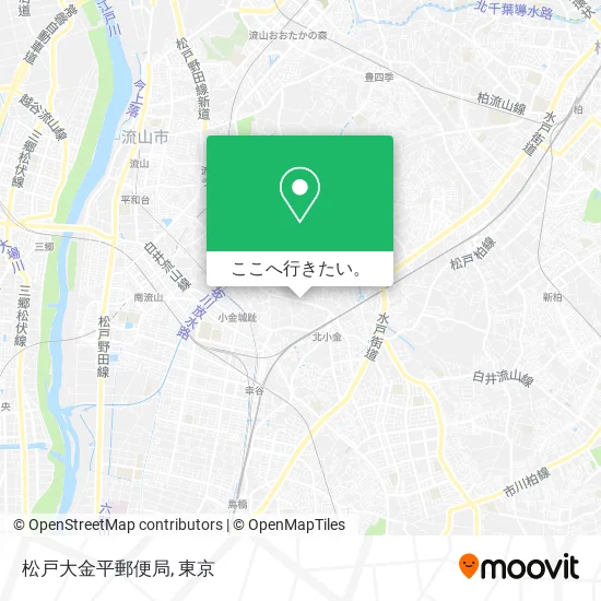 松戸大金平郵便局地図