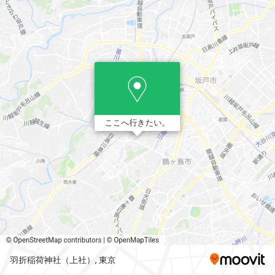 羽折稲荷神社（上社）地図