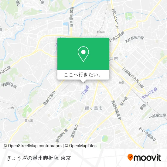 ぎょうざの満州脚折店地図