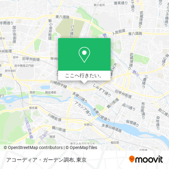 アコーディア・ガーデン調布地図