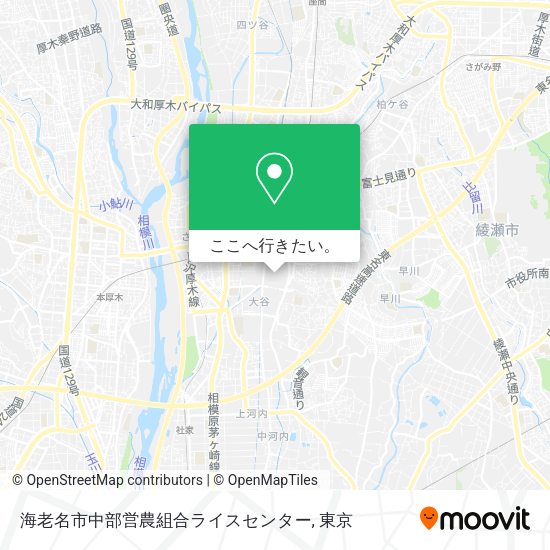 海老名市中部営農組合ライスセンター地図