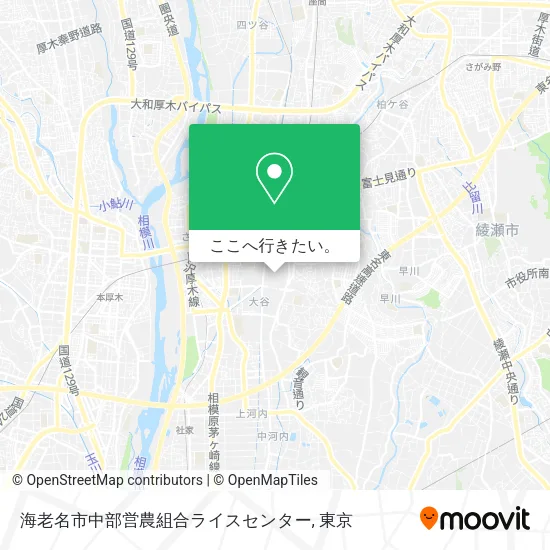 海老名市中部営農組合ライスセンター地図