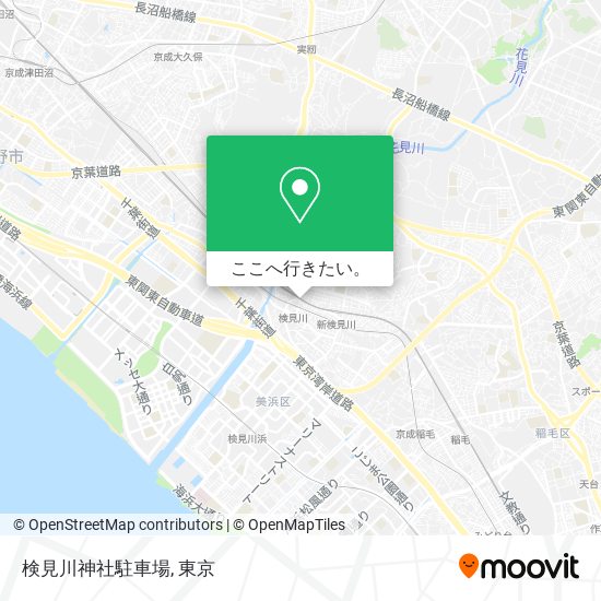 検見川神社駐車場地図