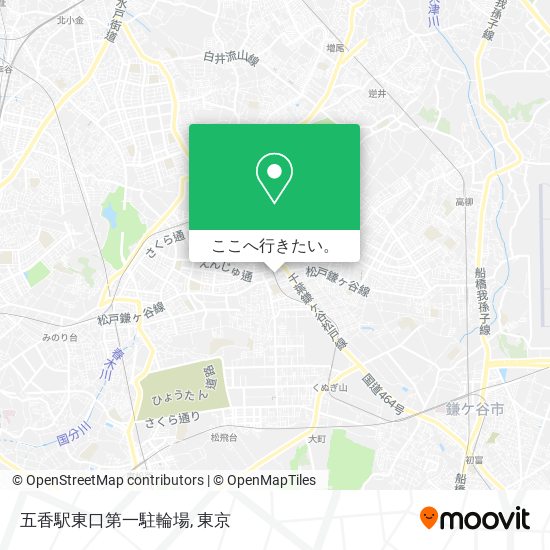 五香駅東口第一駐輪場地図