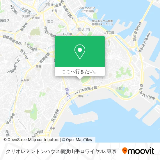 クリオレミントンハウス横浜山手ロワイヤル地図