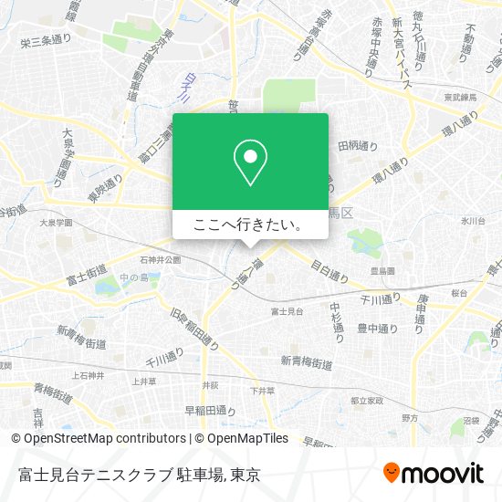 富士見台テニスクラブ 駐車場地図