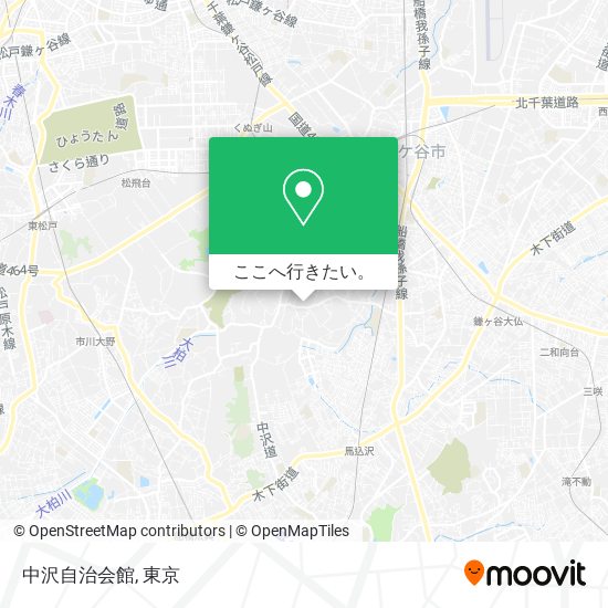 中沢自治会館地図