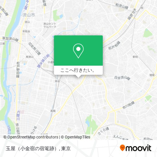 玉屋（小金宿の宿篭跡）地図