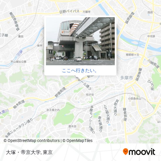 大塚・帝京大学地図