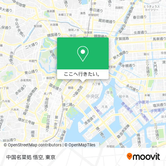 中国名菜処 悟空地図