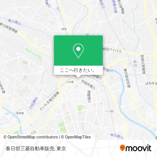 春日部三菱自動車販売地図