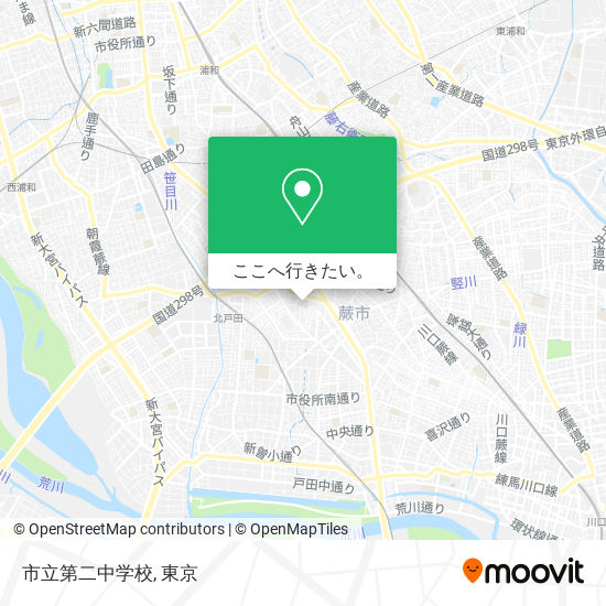 市立第二中学校地図