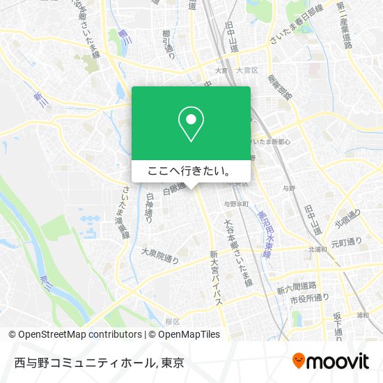 西与野コミュニティホール地図