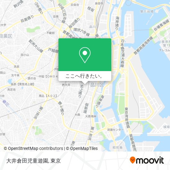 大井倉田児童遊園地図