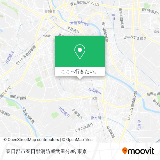 春日部市春日部消防署武里分署地図