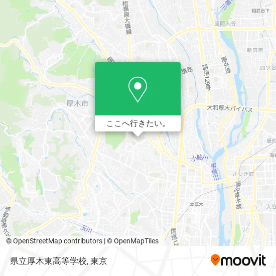 県立厚木東高等学校地図