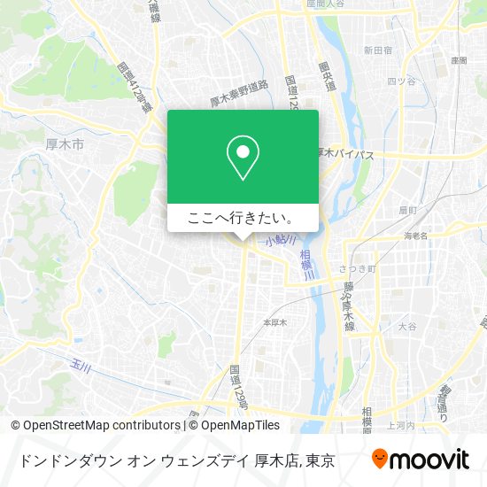 ドンドンダウン オン ウェンズデイ 厚木店地図
