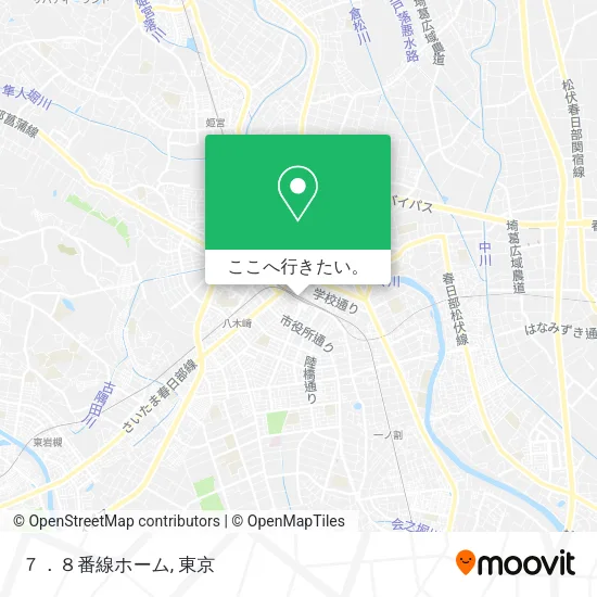 ７．８番線ホーム地図