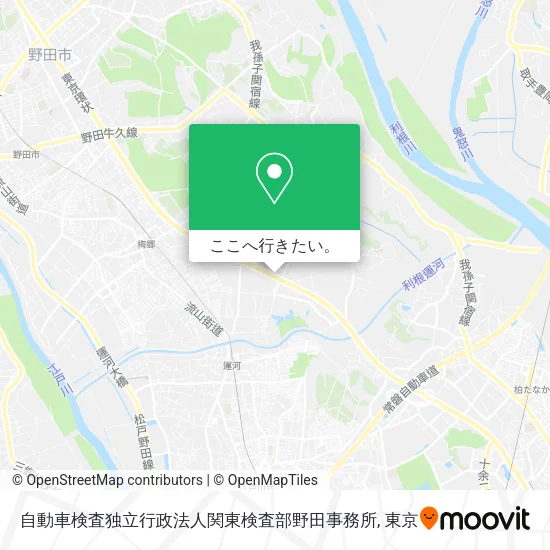 自動車検査独立行政法人関東検査部野田事務所地図