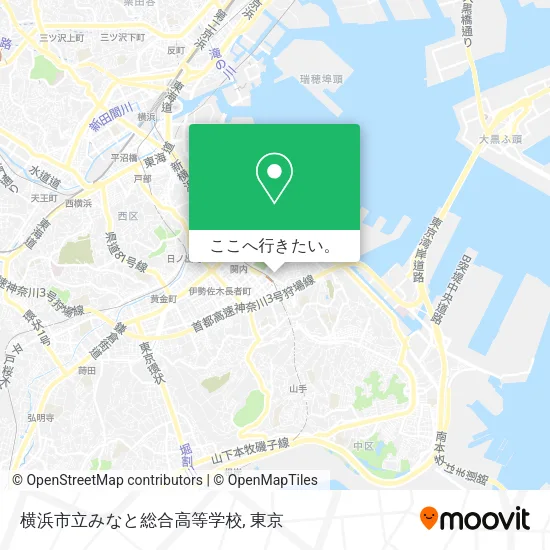 横浜市立みなと総合高等学校地図
