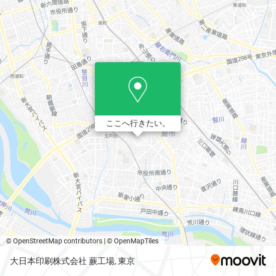 大日本印刷株式会社 蕨工場地図