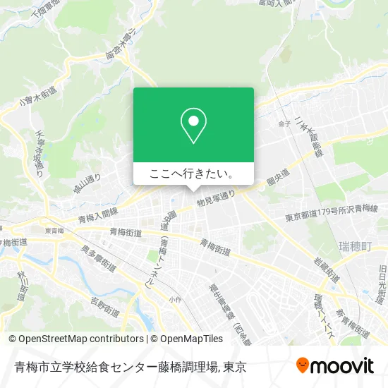 青梅市立学校給食センター藤橋調理場地図