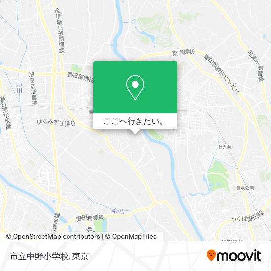 市立中野小学校地図