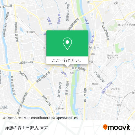 洋服の青山三郷店地図