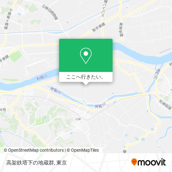 高架鉄塔下の地蔵群地図