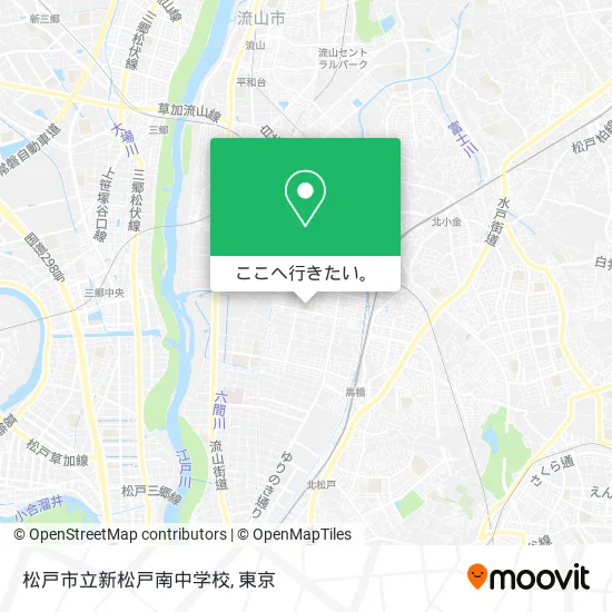 松戸市立新松戸南中学校地図