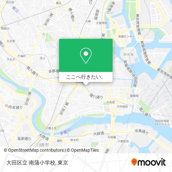 大田区立 南蒲小学校地図