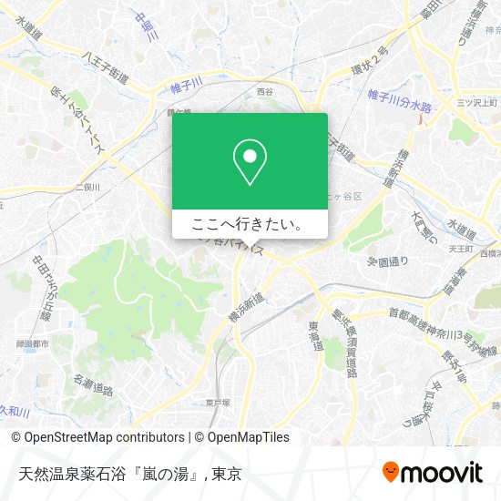 天然温泉薬石浴『嵐の湯』地図