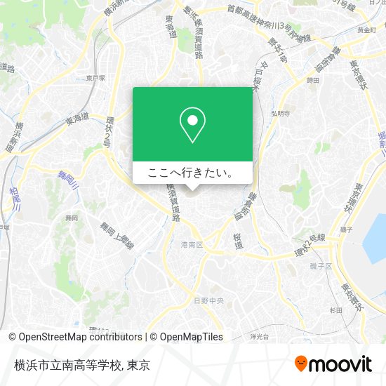 横浜市立南高等学校地図