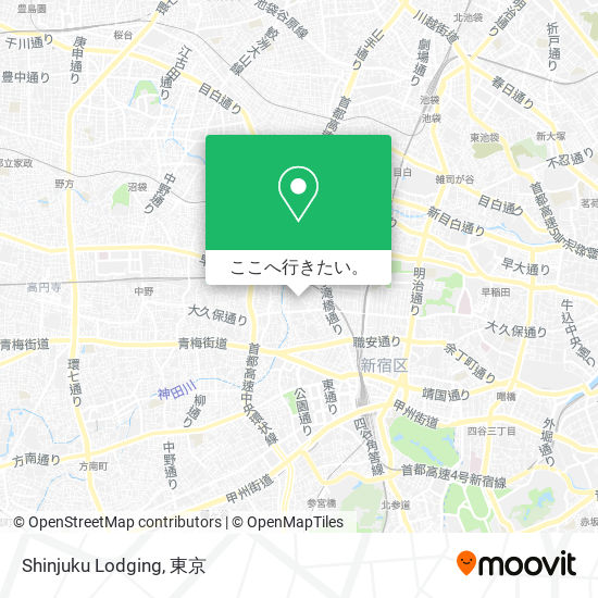 Shinjuku Lodging地図