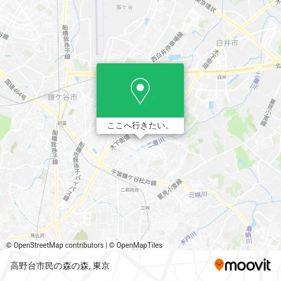 高野台市民の森の森地図