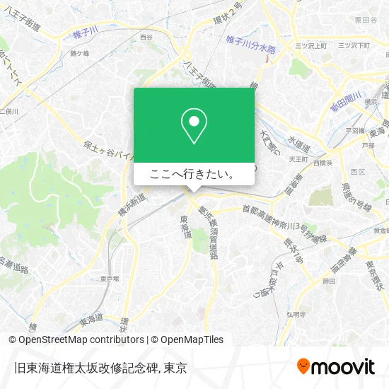 旧東海道権太坂改修記念碑地図