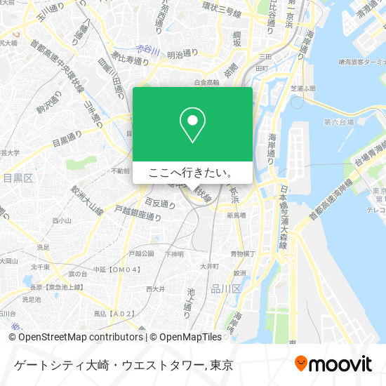 ゲートシティ大崎・ウエストタワー地図