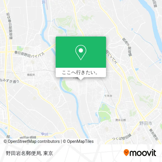 野田岩名郵便局地図
