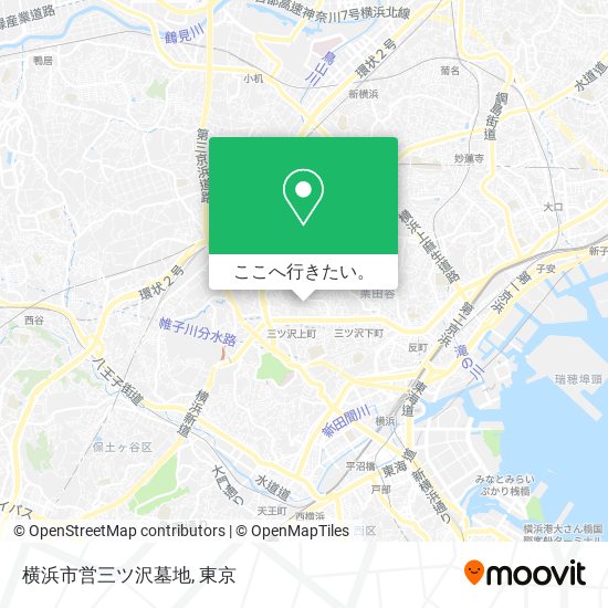横浜市営三ツ沢墓地地図
