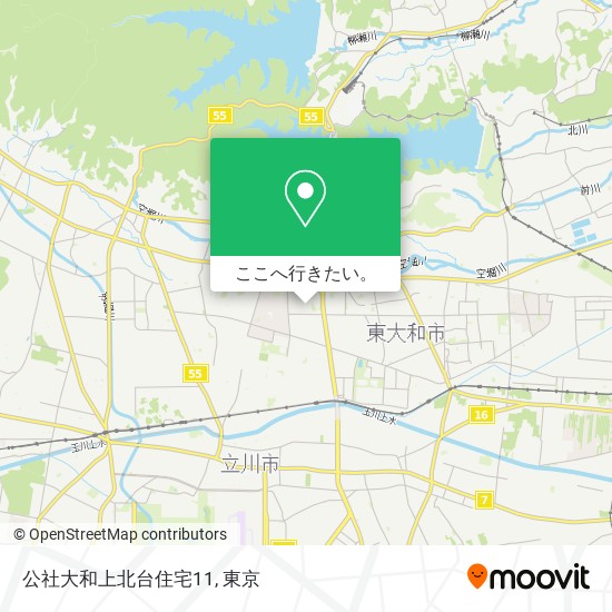 公社大和上北台住宅11地図