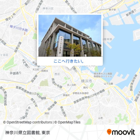神奈川県立図書館地図