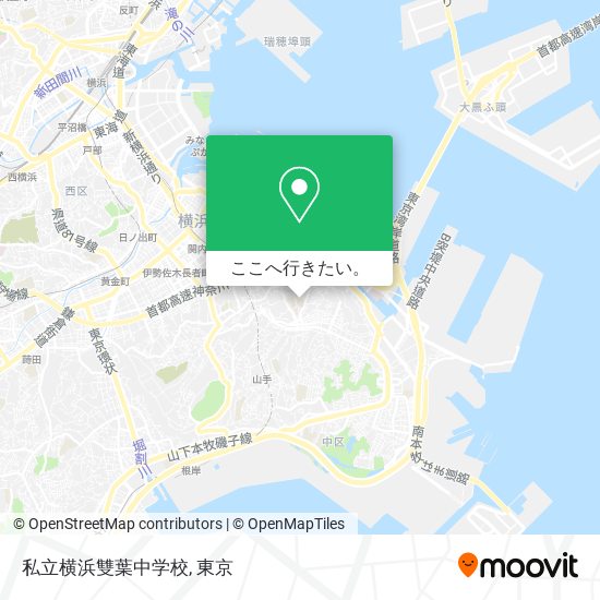 私立横浜雙葉中学校地図