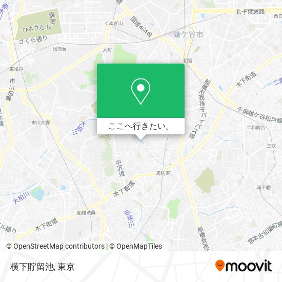 横下貯留池地図