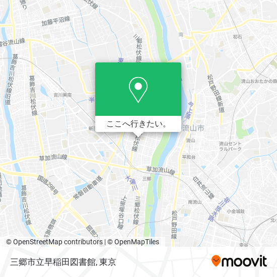 三郷市立早稲田図書館地図